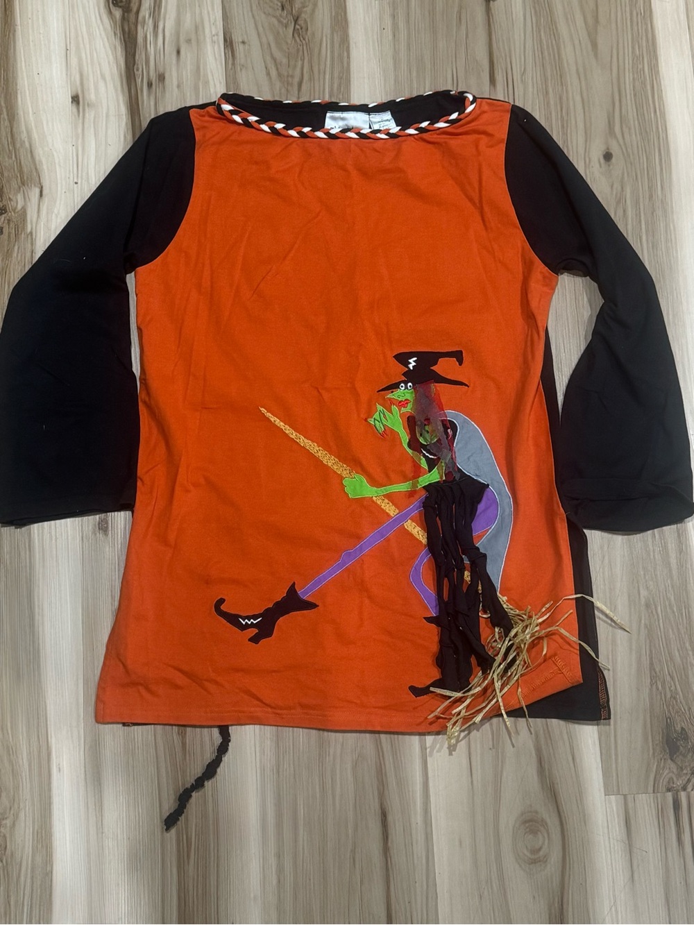 Michael Simon Vintage 90’s Halloween Witch Cat Long Sleeve Top Women’s Medium